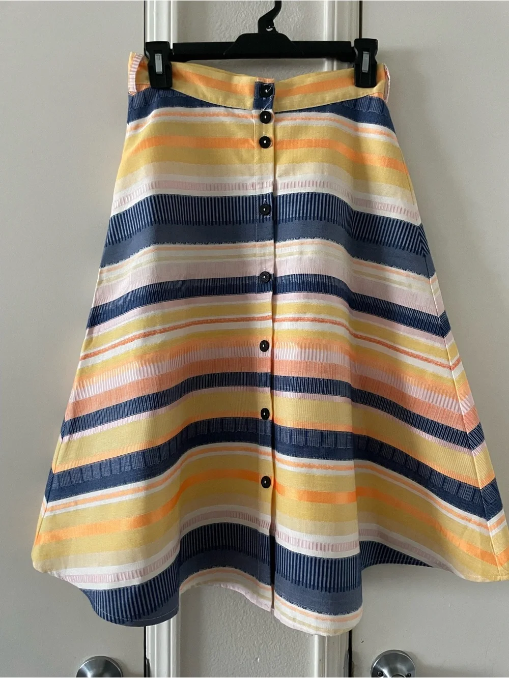 Antropologie Hutch pockets Striped A line Skirt Multi color